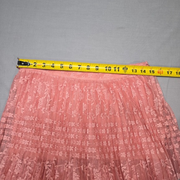 Anthropologie Brighton Tiered Midi Maeve Skirt Pink Red Ombre - Picture 6 of 6